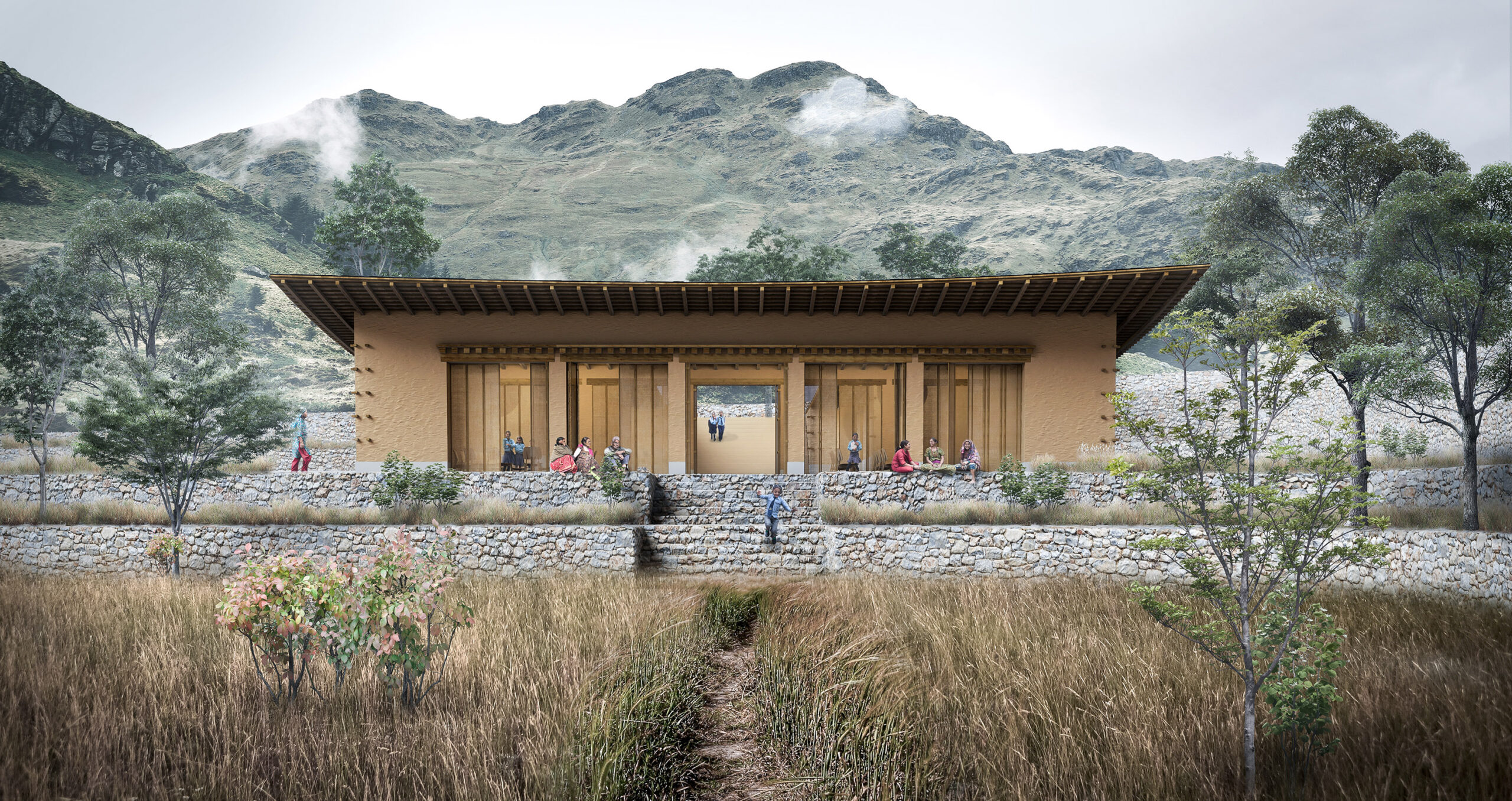 FLORENT-SAUVINEAU-ARCHITECTE-COMMUNITY-CENTER-NEPAL-RENDER-BE-SEEN