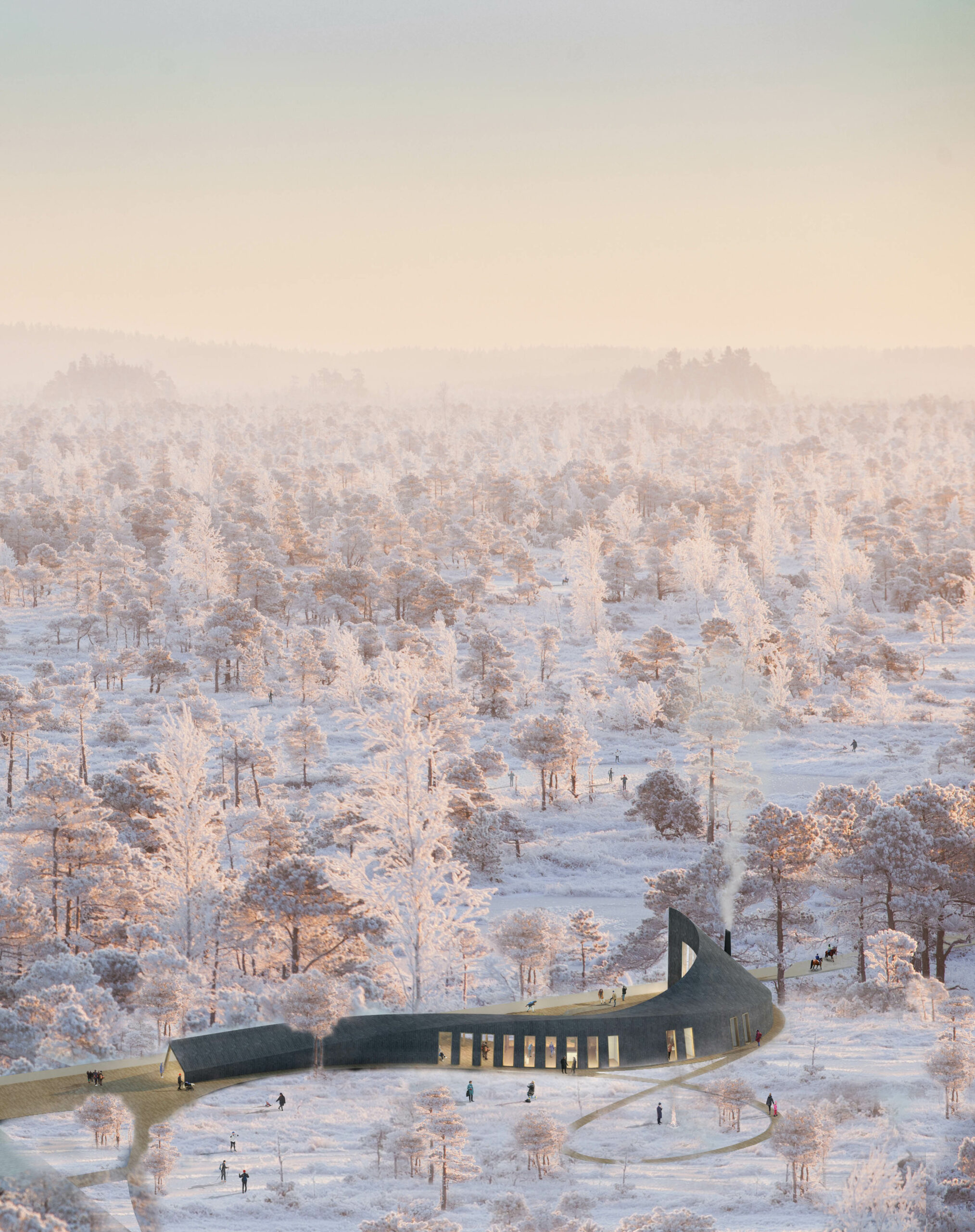 FLORENT-SAUVINEAU-ARCHITECTE-KEMERI-BOG-VISITOR-CENTER-RENDER-AERIAL