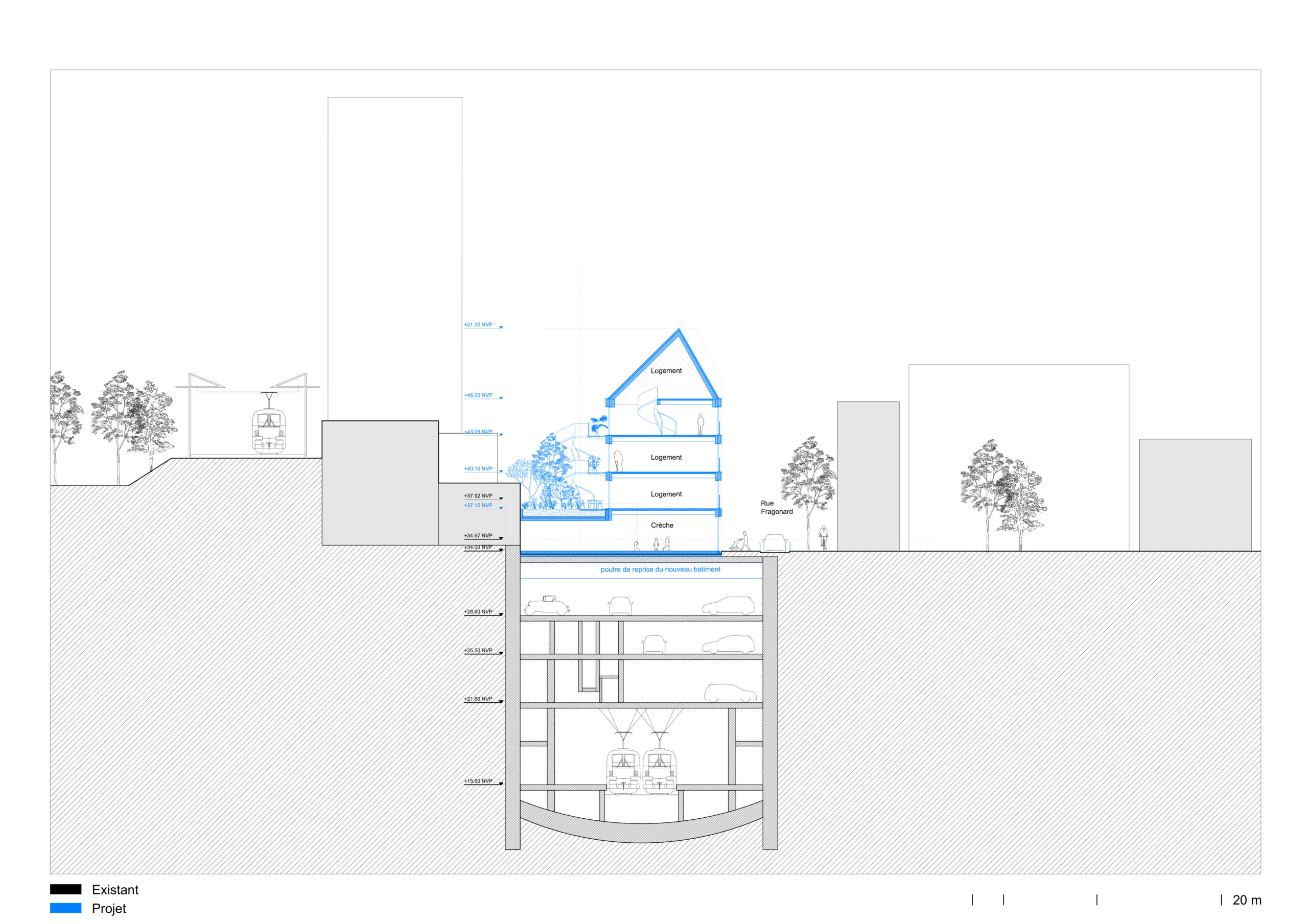 FLORENT-SAUVINEAU-ARCHITECTE-FRAGONARD-CROSSSECTION